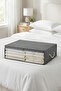 Gray Underbed Pillow Quilt Sweater Storage Box with Window / 60X45X15 - 6