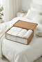 Beige Underbed Pillow Quilt Sweater Storage Box with Window / 60X45X15 - 2