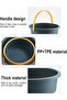 Folding Plastic Bucket, Collapsible Camping and Cleaning Bucket, 16.8L, Orange - 5