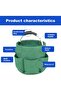 Cleaning Bucket with Handle - 17L Collapsible Multi-Pocket Tool Organizer (Green) - 3