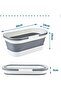 Collapsible Plastic Bucket with Wheels, 12L (3.17 Gal) Foldable Rectangular Mop Bucket - 4