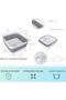 Collapsible Wash Basin, Foldable Dish Tub with Drain Plug, Portable, Gray - 2