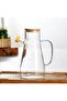 2 Pieces 900 ml Vacuum Borosilicate Oil Pot with Bamboo Lids (Including Bamboo Base in the Set) - 7