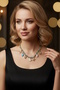 Gold Color Charmlı Design Necklace - 3