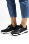 Women's Black Mesh Detailed Sneaker: Breathable Casual Sports Shoe Model