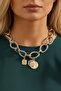 Gold and Silver Color Mixed Figure Necklace - 3