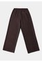 Regular Fit High Waist Wide Leg Women's Brown Trousers - 7