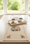 Digital Printed Punch Embroidery Look Floral Decorative Table Runner - 3
