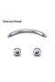 8mm Silver 10Pcs/lot Titanium Eyebrow Piercings Banana Earring External Thread 16G Curved Barbell Tr - 4