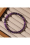10mm Natural Stone Real Amethyst Beads Bracelets 6/8/10mm Smooth Round Beaded Bracelet Men Women Str - 4