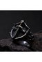 Resizable Minimalist Niche Men's Open End Ring Medieval Templar Vintage Shield Adjustable Size Ring