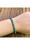 green 17cm Adjustable Natural Turquoise Beaded Bracelet | Natural Stone, Perfect for Vacation & Gift - 2