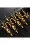 5PCS Gold Stonefans 5PCS Black Crystal Exaggerate Finger Rings Set Statement Jewelry Women Large Rhi - 4