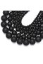 10mm approx 37pcs Black Frosted Matte Beads Round Loose Beads Natural Stone Beads for Jewelry Making