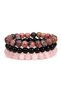 3pc 3Pcs/Set 8mm Natural Stone Bracelet Pink Zebra Jaspers Rhodonite Beads Bracelets For Women Men J