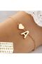 S 26 Letters Fashion English Initial Letter Heart Bracelet DIY Personalized Name Bracelets Girls Wo. - 8
