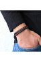 brown 17cm-24cm Braided Leather Bracelet Men, Rustic Leather Mens Bracelet, Gift for Him, Birthday G - 3