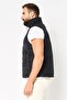 Jeans Men Allover Print Sleeveless Jacket Vest, Black - 2