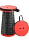 YU WELL Multifunctional Foldable Telescoping Stool - Portable Retractable Camping Stool (red)