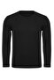 Boy's Black Long Sleeve Thermal Top Underwear Cotton Elastane Sh Fleece-Lined 6390 - 2