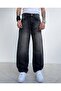 Men's Baggy Loose Fit Denim Pants Jeans Anthracite Tinted
