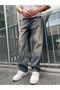 Men's Baggy Loose Fit Denim Pants Jeans Anthracite Tinted - 2
