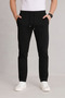 Men's Black Elastic Waist Lace-Up Double Leg Jogger Pants - 4