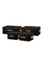4-Piece Black Jute Underbed Sweater Blanket Storage Bag - 6