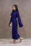 Navy Blue Knitwear Long Dress - 2