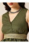 Striped Embroidered Peplum Top and Bell Bottom Pants Fusion Co-Ords - 4