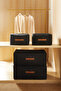 4-Piece Black Jute Underbed Sweater Blanket Storage Bag - 2