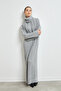 Wearable Detail-Oriented Soft Knitted Tricot Dress Gray - 2