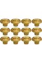 Modern Furniture Handle Knobs Cabinet Drawer Pull Single Hole Dresser Knobs (12, PVC GOLD)