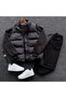 Padded Inflatable Vest and Three Thread Fleece O Oversized Set 3-Piece Set
