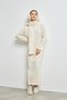 Wearable Detail-Oriented Soft Knitted Tricot Dress Cream
