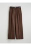 Mg trend'en beige wide leg women's trousers with belted waist - 5