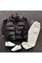 Padded Inflatable Vest and Three Thread Fleece O Oversized Set 3-Piece Set