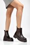812-2137 Brown Elastic Daily Women's Boots - 3