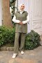 Khaki Corded Fabric Vest Tunic Trouser Triple Set - 4