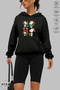 Unisex Hoodie Long Sleeve Snoopy Christmas Printed Hooded Fleece-Lined Oversized Cotton Sweatshirt - 3