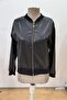 Zippered Leather Bomber Jacket - Black - 4