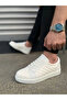 Jy166 Prestige Lace-Up Skin Quilted Patterned Men's Casual Sneaker Shoes Cbt - White - 3