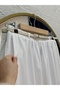 Bilge Büzgülü Belted Voile Skirt-Ek747 White - 4