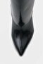 Women's Letoo Black Patent Leather Boots with Snap Detail - 2