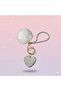 Luxury Heart and Plush Pompon Keychain: Sparkling Elegance - 2
