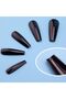 100 Pcs Extra Long Press-On Nails, Coffin Ballerina, Black - 4
