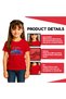 Happy New Year Kids Girls T-Shirt with Abu Dhabi Design - Round Neck Short Sleeve Cotton Tshirt - 4