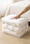Set of 5 Practical Storage Bins 40X48X15Cm - Foldable, Zippered, Under-Bed & In-Closet Bins - 4