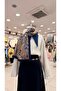 Infinite Lines Patterned Shawl Navy Blue - 2