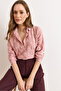 Women's Dusty Rose White Embroidered Muslin Shirt GML-19001333 - 4